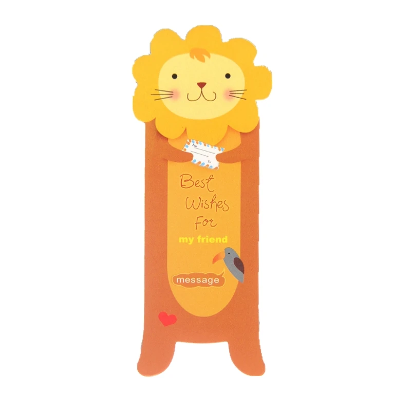 24 pcs Lion 18 шт. закладки в виде милых животных, лиса панда Медведь лягушка кошка овца закладки в виде животных Пусть милые животные обитают в ваших книгах - Color: 24 pcs Lion