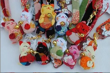 Lucky Cat Phone Case with Bell Strap For Mible Phone 100pcs/lot wholesales Lowest price big promotion *new*