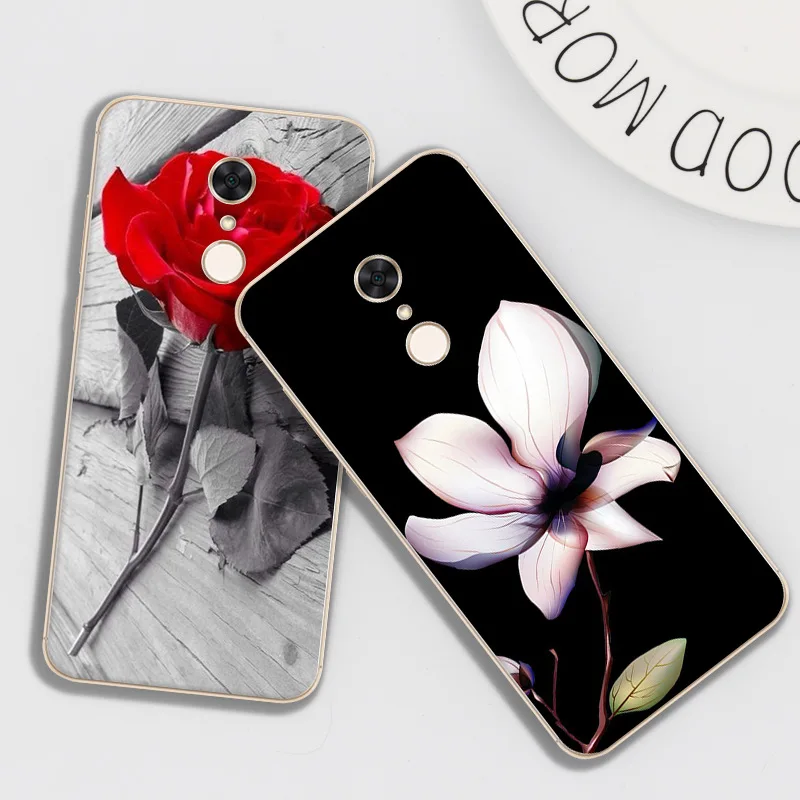 Чехол для xiaomi redmi 5 милый мультяшный Мягкий силиконовый чехол redmi5 телефона five