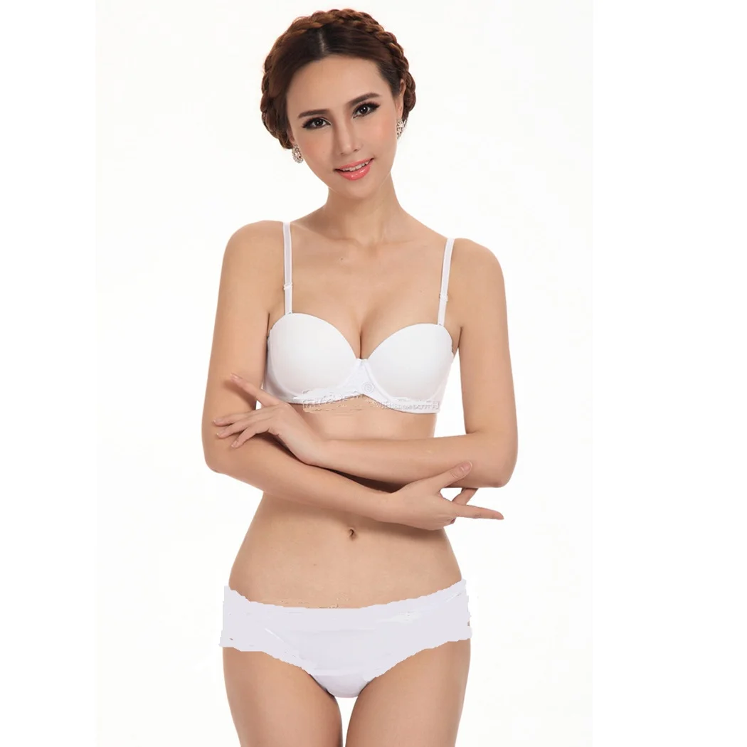 Женский комплект нижнего белья Mozhini белый и черный пуш-ап высококачественные