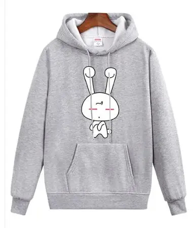 gray boy top Зимние пуловеры; толстовки с капюшоном; одежда для влюбленных; повседневная одежда с милым рисунком; цвет черный, красный; топ с капюшоном для подруги и друга; одинаковые толстовки с капюшоном для пар - Цвет: gray boy top