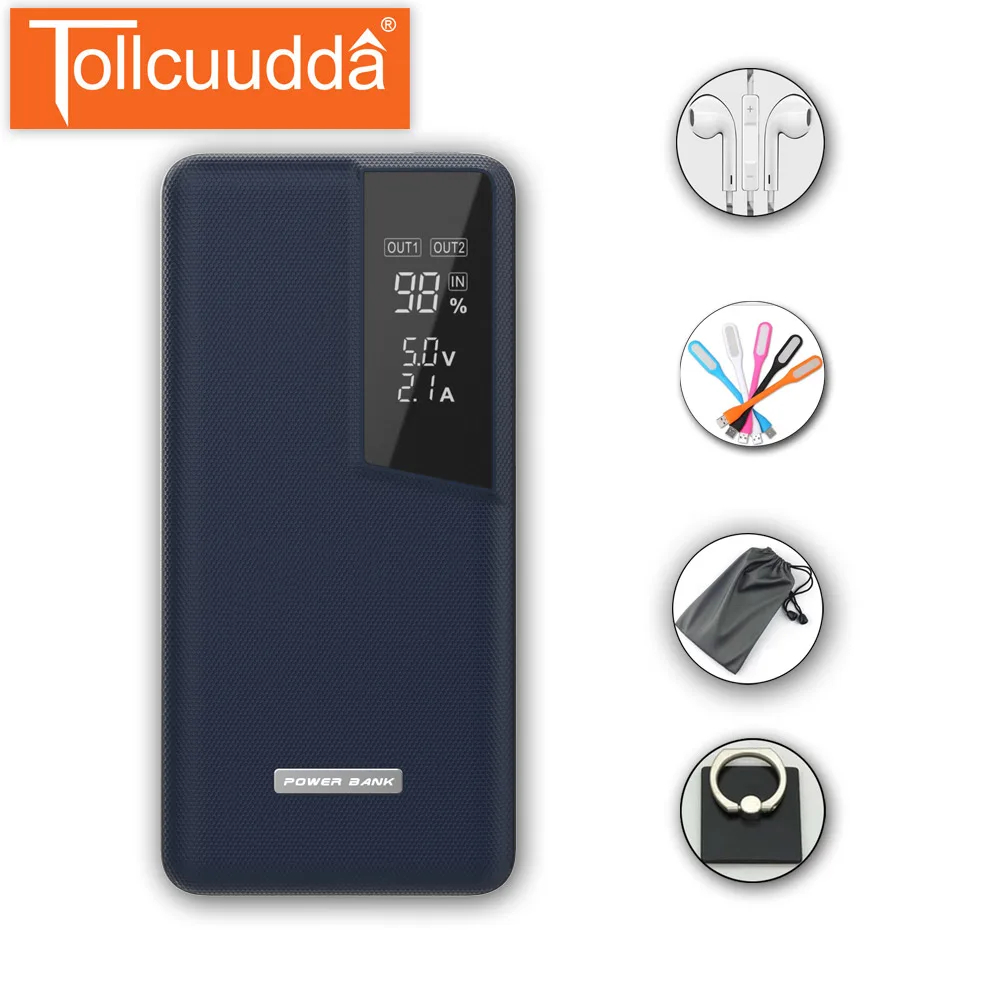 Tollcuudda 20000mAh Powerbank External Battery Portable Charging Phone Charger Accumulator Paverbank Poverbank For xiaomi/huawei | Мобильные