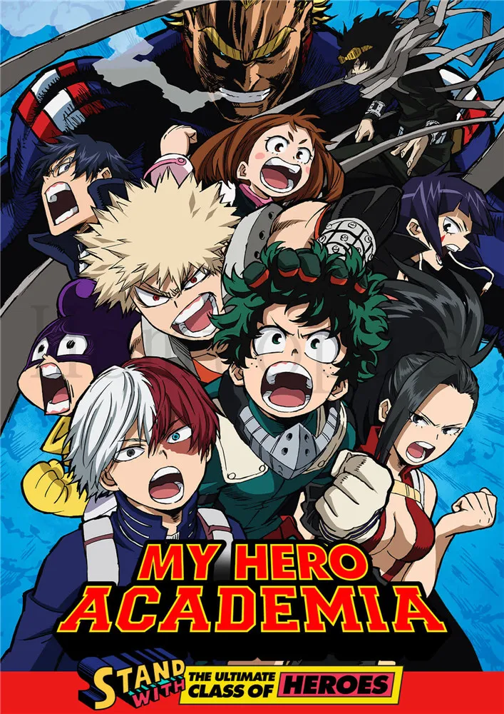 My Hero Academy плакаты японский мультфильм наклейки на стену белая бумага с покрытием четкое изображение гостиной украшения спальни