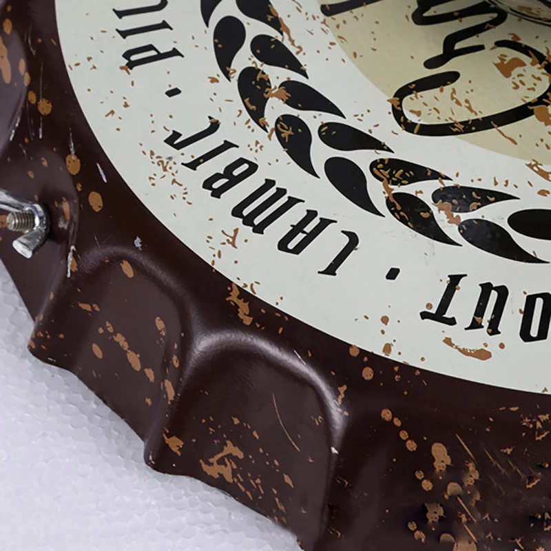 Настенный железный светильник E27 в стиле ретро с крышкой для бутылки пива