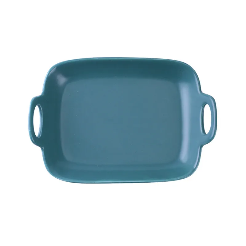 Керамическая тарелка для выпечки Салатница поднос еды обеденная двойные уши сыр