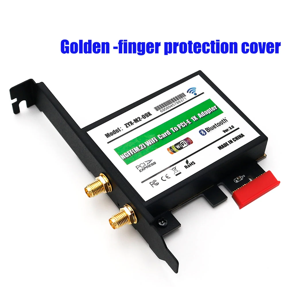 Беспроводной сетевой адаптер NGFF M.2 Wi-Fi для PCI Express 1X Bluetooth Ethernet Сетевая карта с EMI