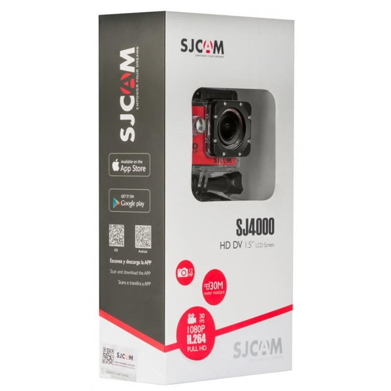Оригинальная основная Экшн-камера SJCAM SJ4000, водонепроницаемая камера на шлем 1080P HD 2,", Спортивная камера, Автомобильный регистратор DVR