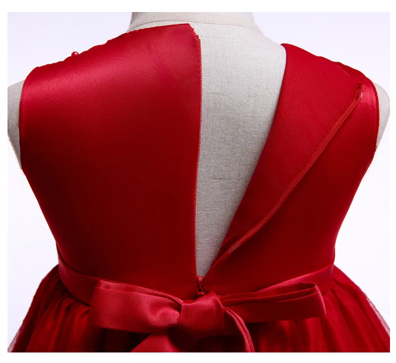 Детские розовые платья принцессы рождественское кружевное платье с цветочной