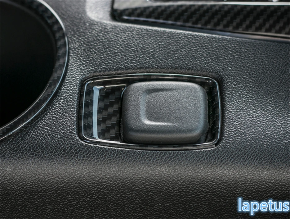 

Lapetus Cigarette Lighter Decoration Frame Cover Trim Fit For Chevrolet Camaro 2016 2017 2018 2019 2020 ABS Carbon Fiber Look