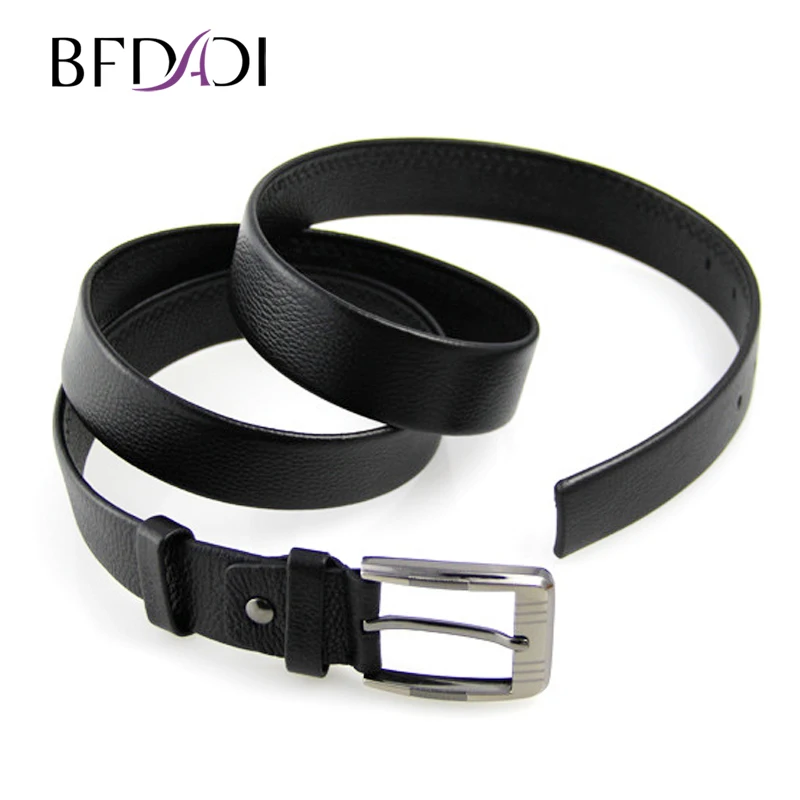 Урожай Мужская Черный Натуральная Кожа Одноместный Зубец Ремня Серебряный Тон