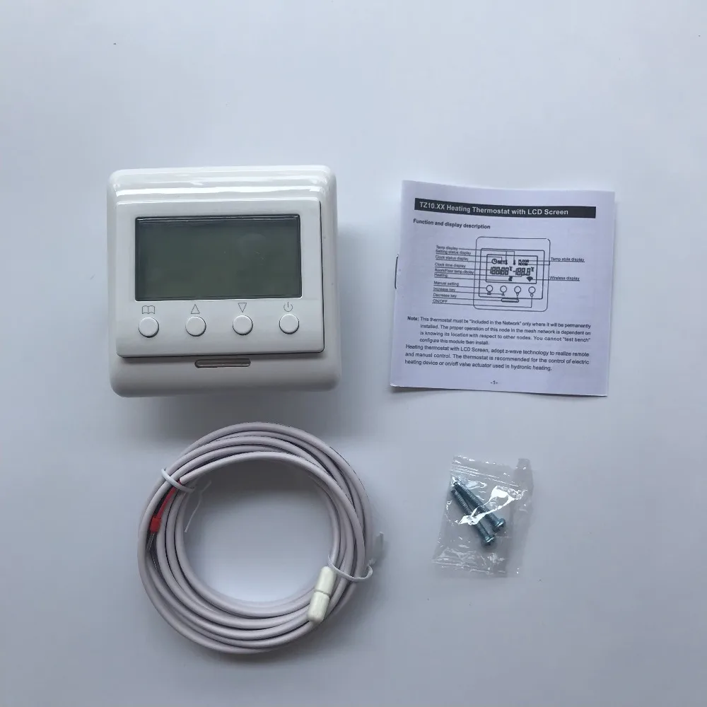 TZ10.36 Z-Wave Plus EU 868,42 mhz ZWave Smart eэлектрический нагревательный термостат для пола, совместимый с VERA, ZIPATO, FIBARO