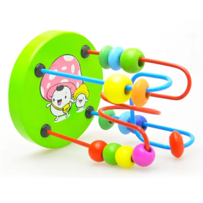 1Pcs Early Learning Toy Children Kids Baby Colorful Wooden Mini Around Beads Educational Mathematics Random Color M4 | Игрушки и хобби