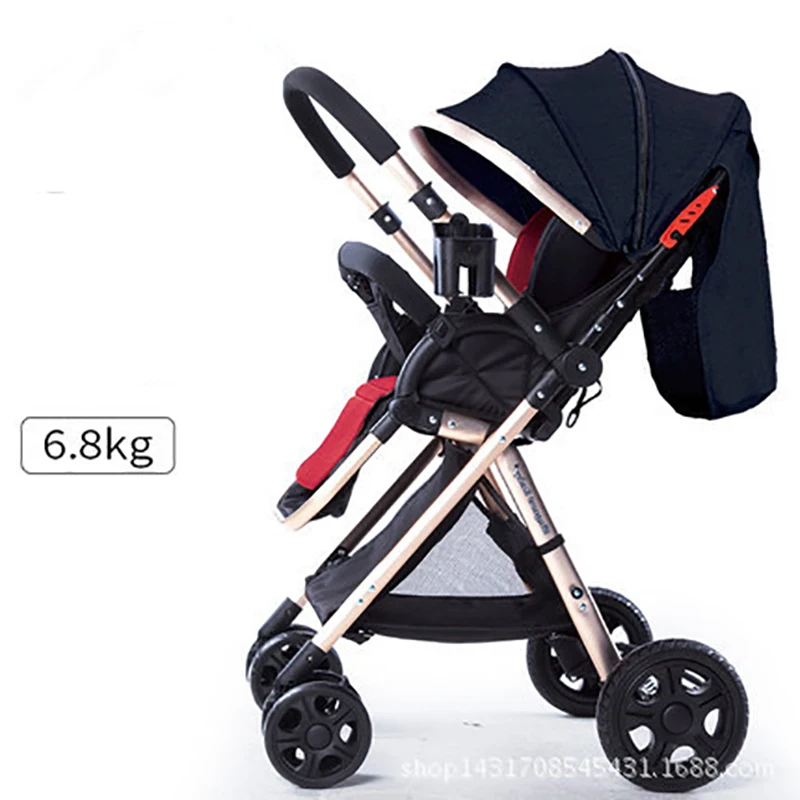 Ультра легкая детская коляска Babyfond двусторонний зонт с высокой посадкой