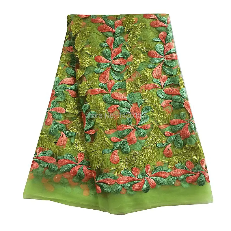 Серебро Фиолетовый Зеленый Золотой 2016 Швейцарский Африканский Шнурок Ткани Для