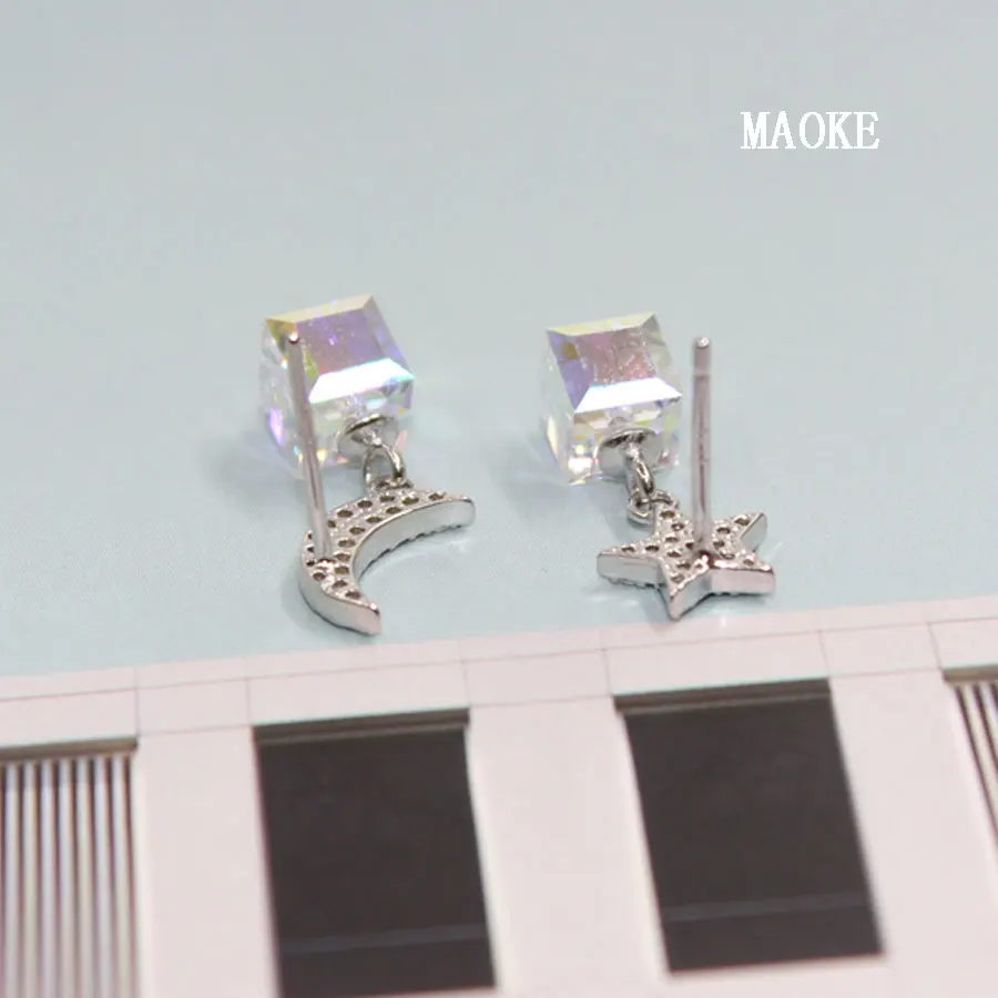 Promotions Korean S925 Sterling SV Personality Lovely Star Fresh and Simple Earrings Fashion Jewelry for Women's Gifts