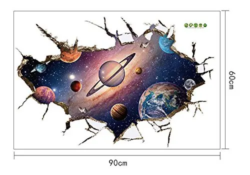 Креативный 3D космический стикер космонавт детская комната спальня вход