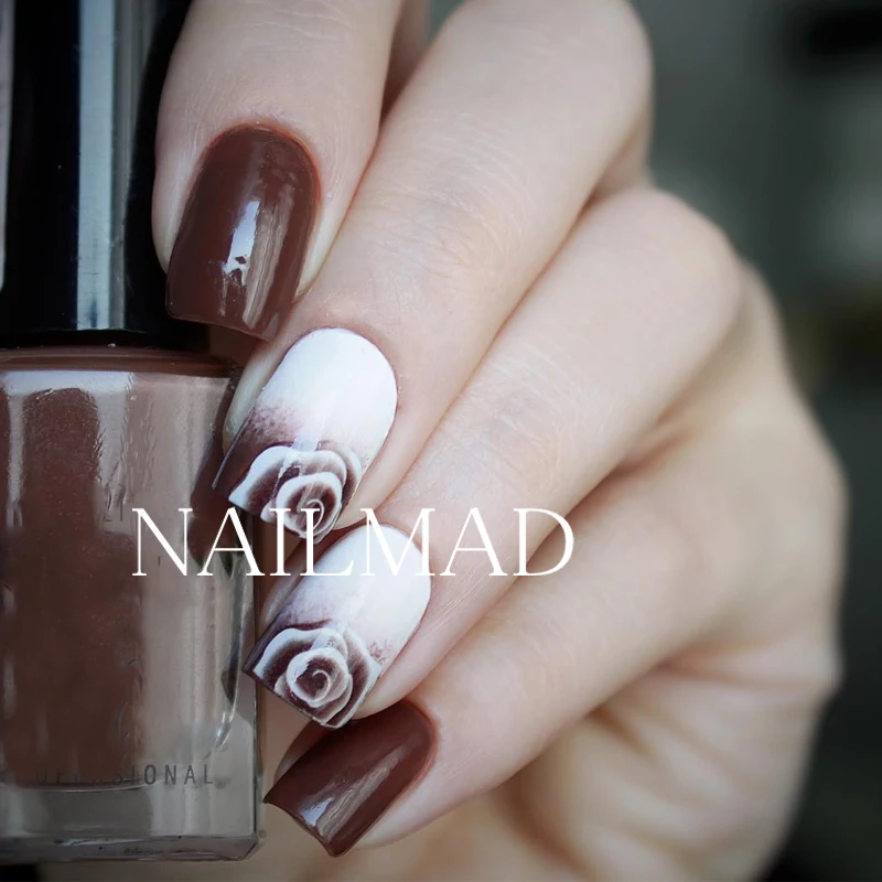 1 лист NailMAD градиентные Розовые наклейки для ногтей, очаровательные фантастические наклейки для переноса цветов розы, наклейки для дизайна ногтей, наклейки для тату