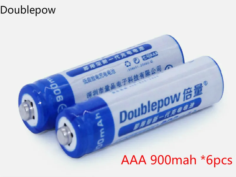 6 шт. Аккумуляторная батарея Doublrpow AAA 900 мАч пульт дистанционного управления мышь