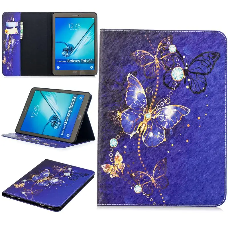 Из искусственной кожи чехол-бумажник чехол для Samsung Galaxy Tab S2 9 7 дюймов T810 T813 T815 T819