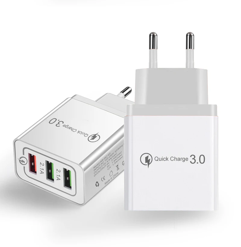 Зарядное устройство QC3.0USB быстрое зарядное устройство 3 USB быстрая зарядка 3,0 для samsung s10 iphone 7 8 x xr redmi note 8