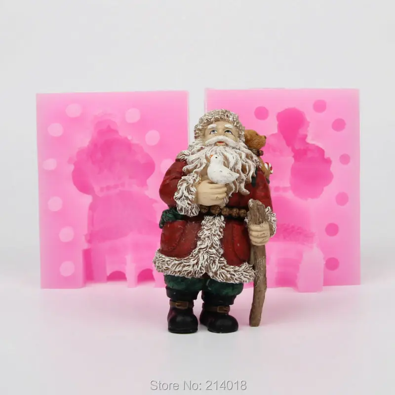 Новый год 3D мир голубь Рождество 001|silicone mould|candle moldsoap silicone |