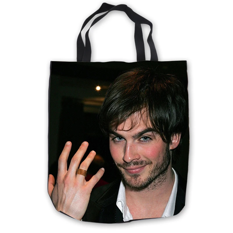 Пользовательские холст ian somerhalder ToteBags Ручные Сумки хозяйственная сумка