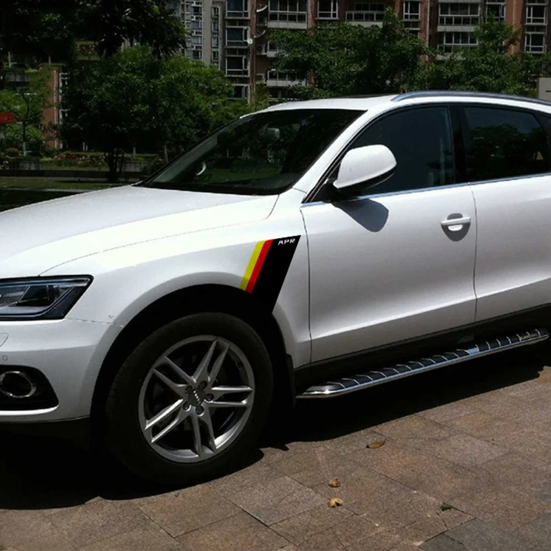 APR логотип три полосы украшение для автомобиля наклейка BMW/VW/AUDI/BENZ 2 шт./лот