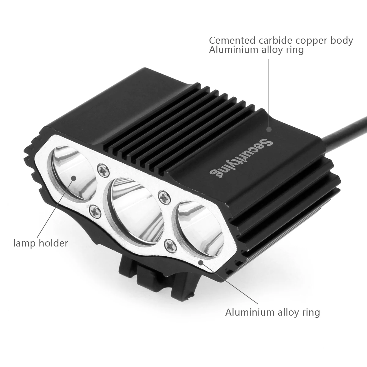 SecurityIng Открытый 3X XM-L T6 Водонепроницаемый светодиодный головной светильник
