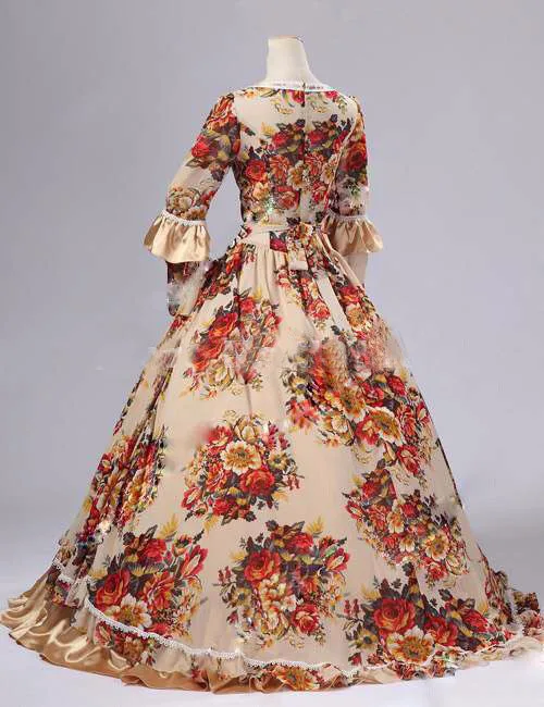 Бесплатная доставка Лидер продаж 2016 платье с цветочным принтом и длинными