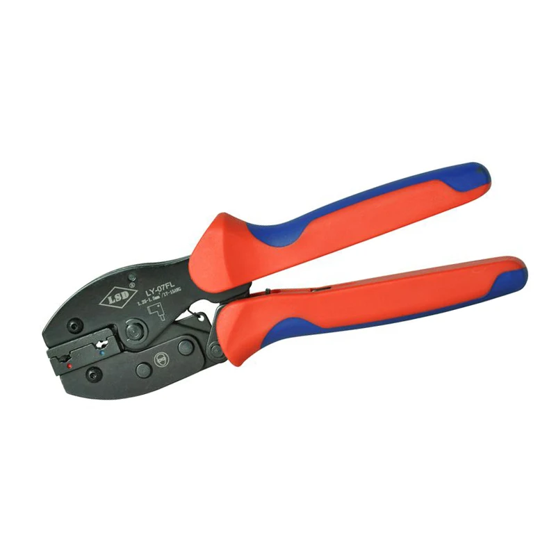 

LY-07FL High Quality Hand Crimping Tools for Flag female insulating joint Ratchet Pliers 1.25-1.5mm2 3-6AWG crimper