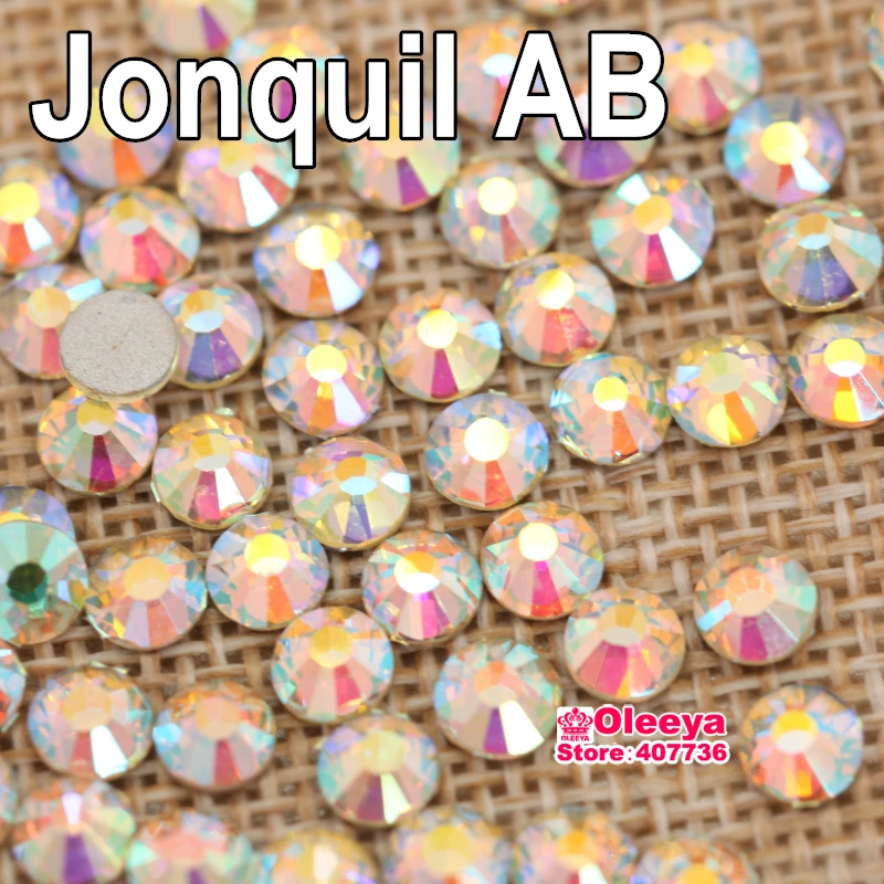 Jonquil AB горный хрусталь Дизайн ногтей украшения Стекло стрейч планка Стразы не для