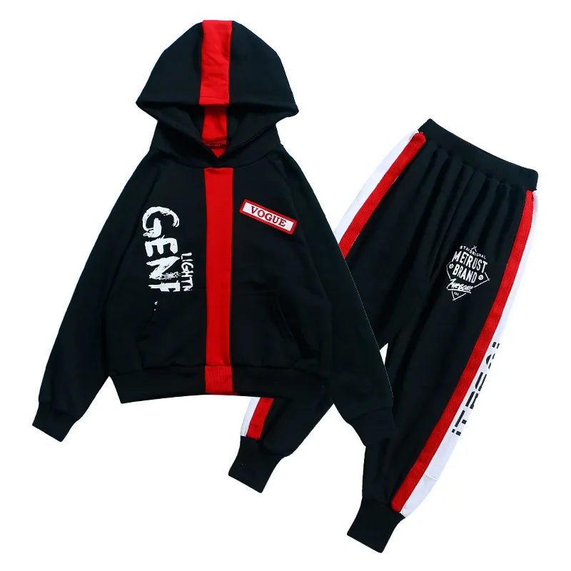 New autumn two piece 6 boy sweater long sleeve + pants 3-12 year old primary school sportswear boys clothing 2 set |