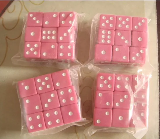 

16MM corner pink dice (9 tablets) Gifts, gifts, collectibles, toy accessories