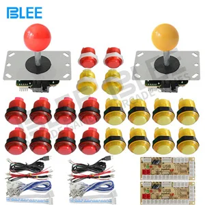 8 Набор для управления аркадными играми DIY, 2 игрока, джойстик, игровой набор с 20 светодиодный кнопками для аркадных игр, usb-кодировщик, комплект для ПК PS3, Android - Цвет: 8