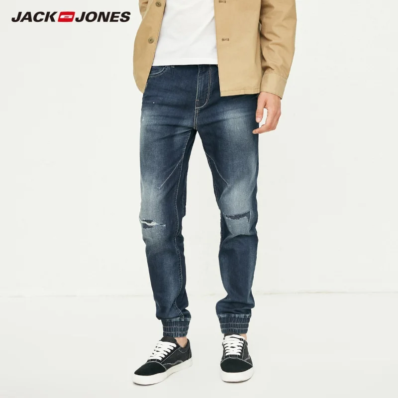 Мужские рваные джинсы JackJones J | 218332552|Мужские джинсы|