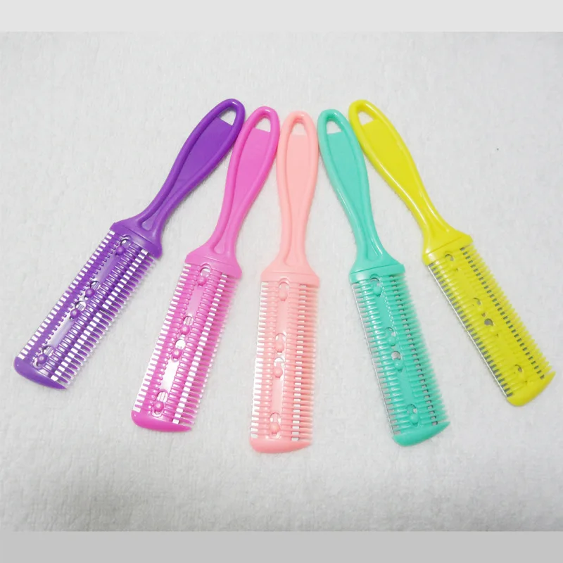 1 шт. двухсторонний нож для волос с расческой и тонкой стрижкой ножи ножницы