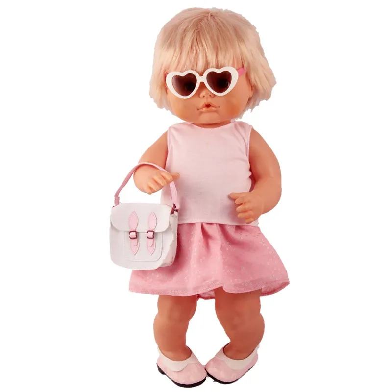 41 см кукла Nenuco одежда y su Hermanita розовая юбка с сердцем Сумочка для очков кожаная