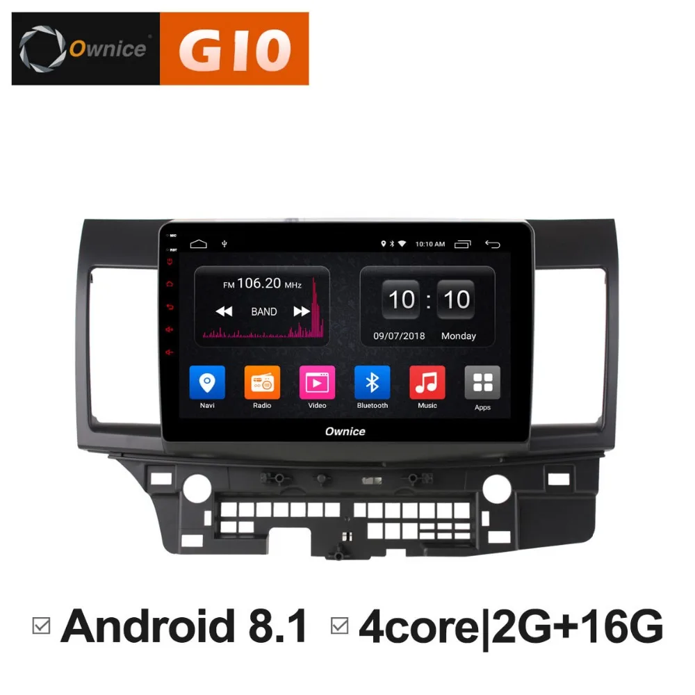 10 1 дюймов Android 8 четырехъядерный 2 Гб RAM + 16 ROM автомобильный DVD-плеер для Mitsubishi LANCER