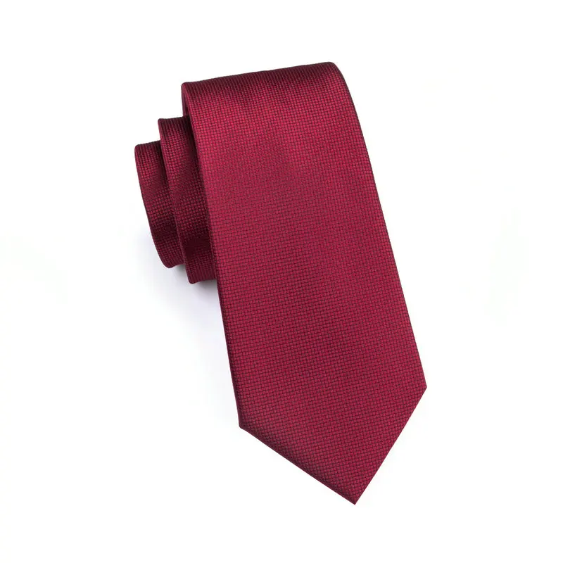 SN 296 Формальные темно красные солидные Галстуки Hanky запонки наборы мужские