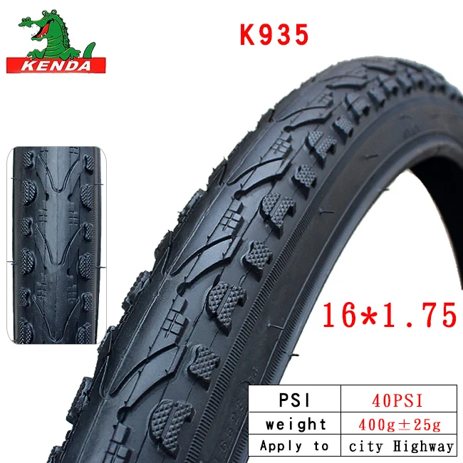 16X1.75 K935 KENDA велосипедной шины с защитой от K935 Сталь покрышки 16 20, 24, 26 дюймов, 1,5 1,75 1,95 700*35 38 40 45C 26*1-3/8 горный велосипед покрышки запчасти - Цвет: 16X1.75 K935