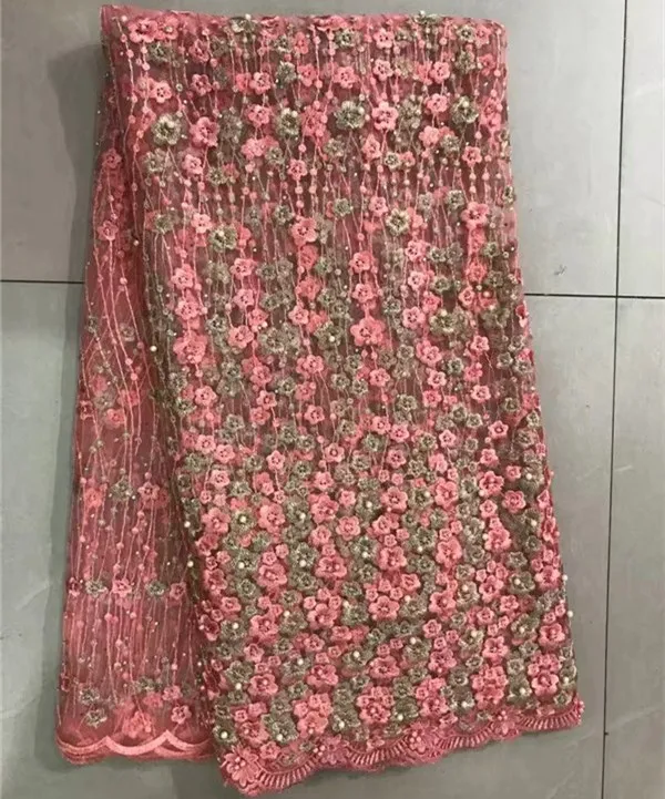 2017 High Quality beaded Guipure African Lace Fabric Embroidered Wedding Decoration French Nigerian Fabrics t-1 | Дом и сад