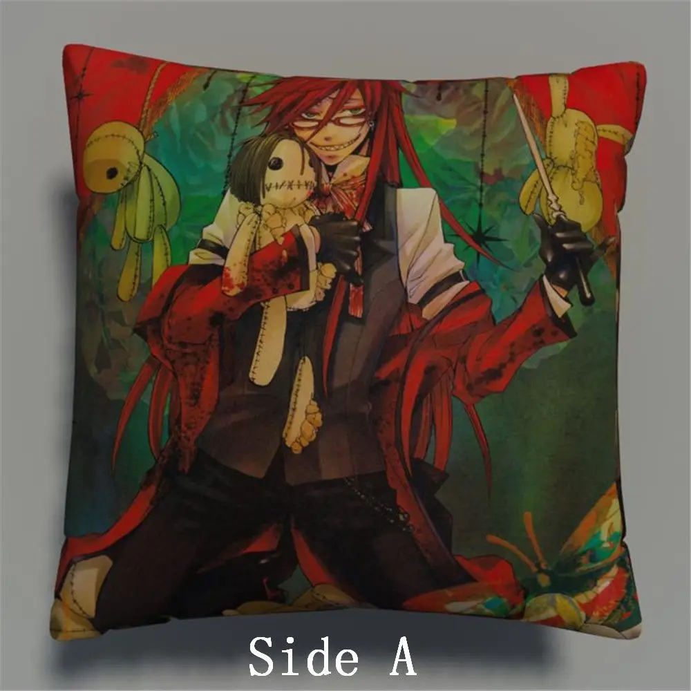 

Suef Anime manga Black Butler Kuroshitsuji Anime two sided Pillow Cushion Case Cover 343