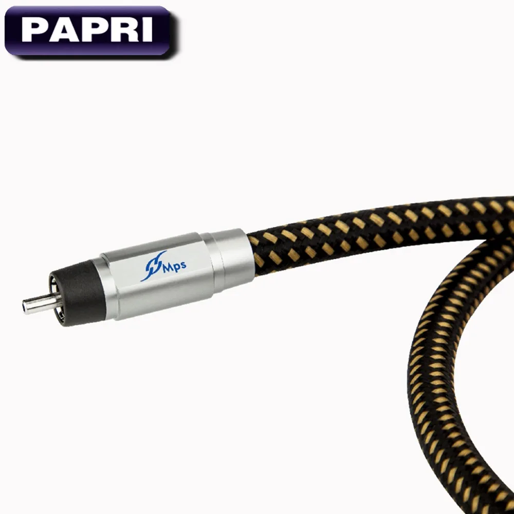 

PAPRI Original MPS M-11R 99.99997% OCC Audio Cable Rhodium Plated Connector Plugs HiFi For DAC CD DVD Amplifier Cable Wire