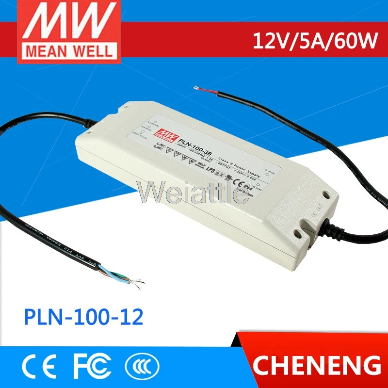 

MEAN WELL оригинальный PLN-100-12 12В 5А meanwell PLN-100 12В 60Вт с одним выходом импульсный источник питания