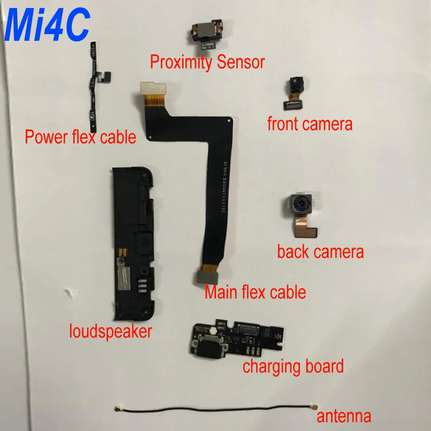 

LTPro USB charging board / back rear & front camera / Proximity Sensor Flex cable For Xiaomi Mi4C M4C MI 4C loudspeaker
