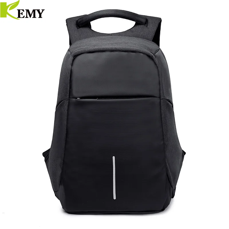 KEMY, модный мужской рюкзак с защитой от кражи и usb зарядкой, 15,6 дюймов, сумка для ноутбука, рюкзак, водонепроницаемый мужской рюкзак, Монмартр, Mochila - Цвет: Black Upgrade