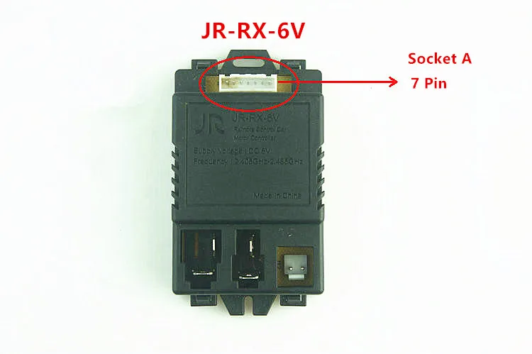 JR-RX-6V Socket A JR-RX-12V/6 V Детский Электрический автомобиль bluetooth пульт дистанционного управления и приемник, плавный пусковой контроллер JR-RX и HY-RX-2G4 - Цвет: JR-RX-6V Socket A