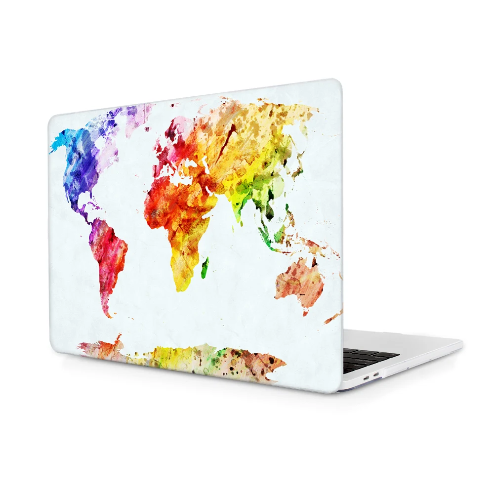Для нового MacBook Air 13 A1932 2018 Pro 15 с сенсорной панелью чехол карта мира пластиковый