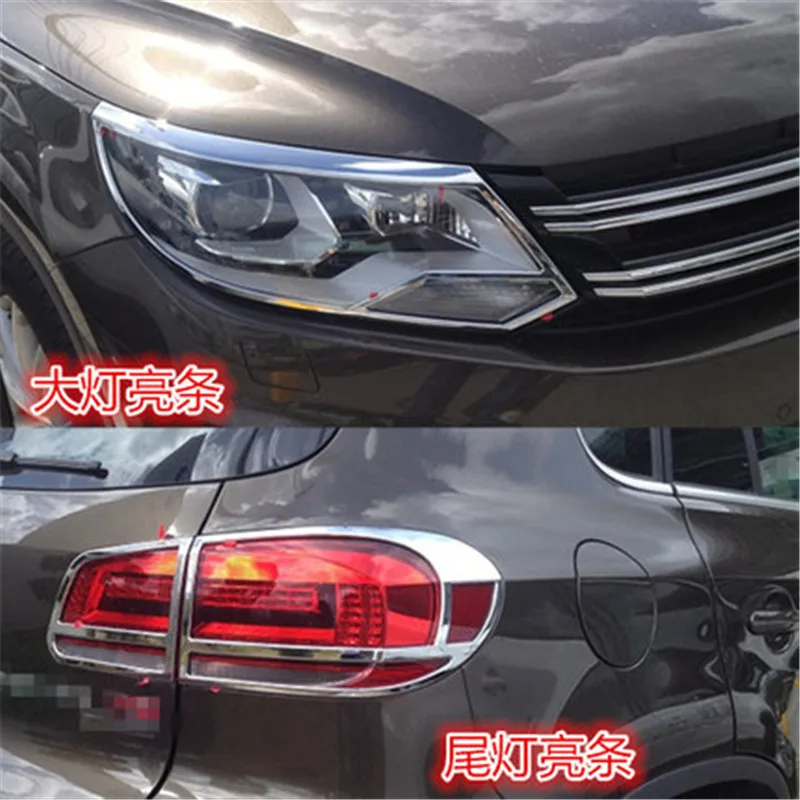 ABS хром передняя + задняя фара Накладка для 2013-2017 Volkswagen Tiguan | Автомобили и