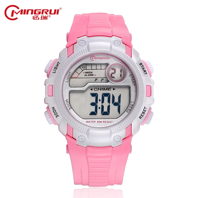 Цифровые часы MINGRUI детские водонепроницаемые силиконовые спортивные для